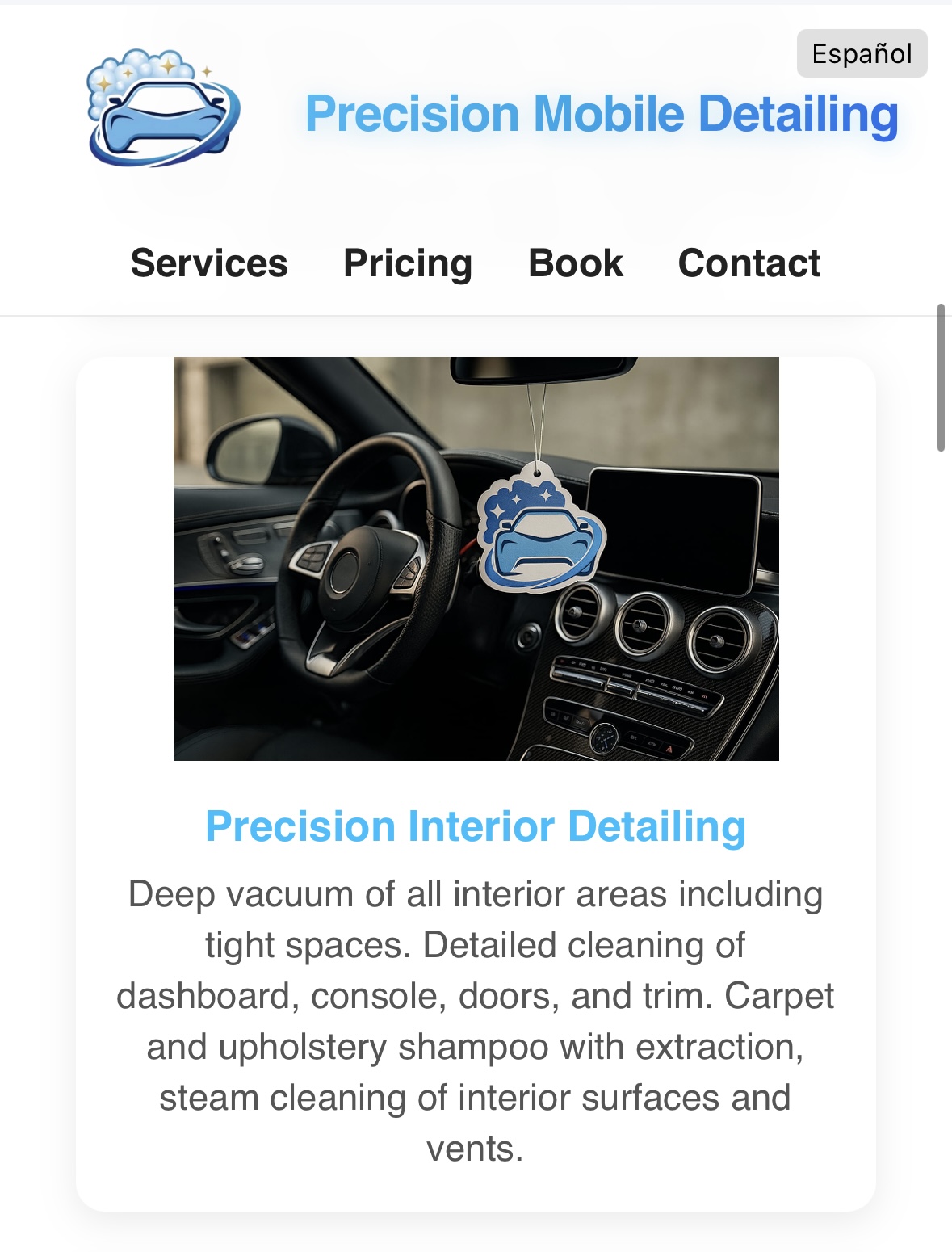 Interior Detailing Page